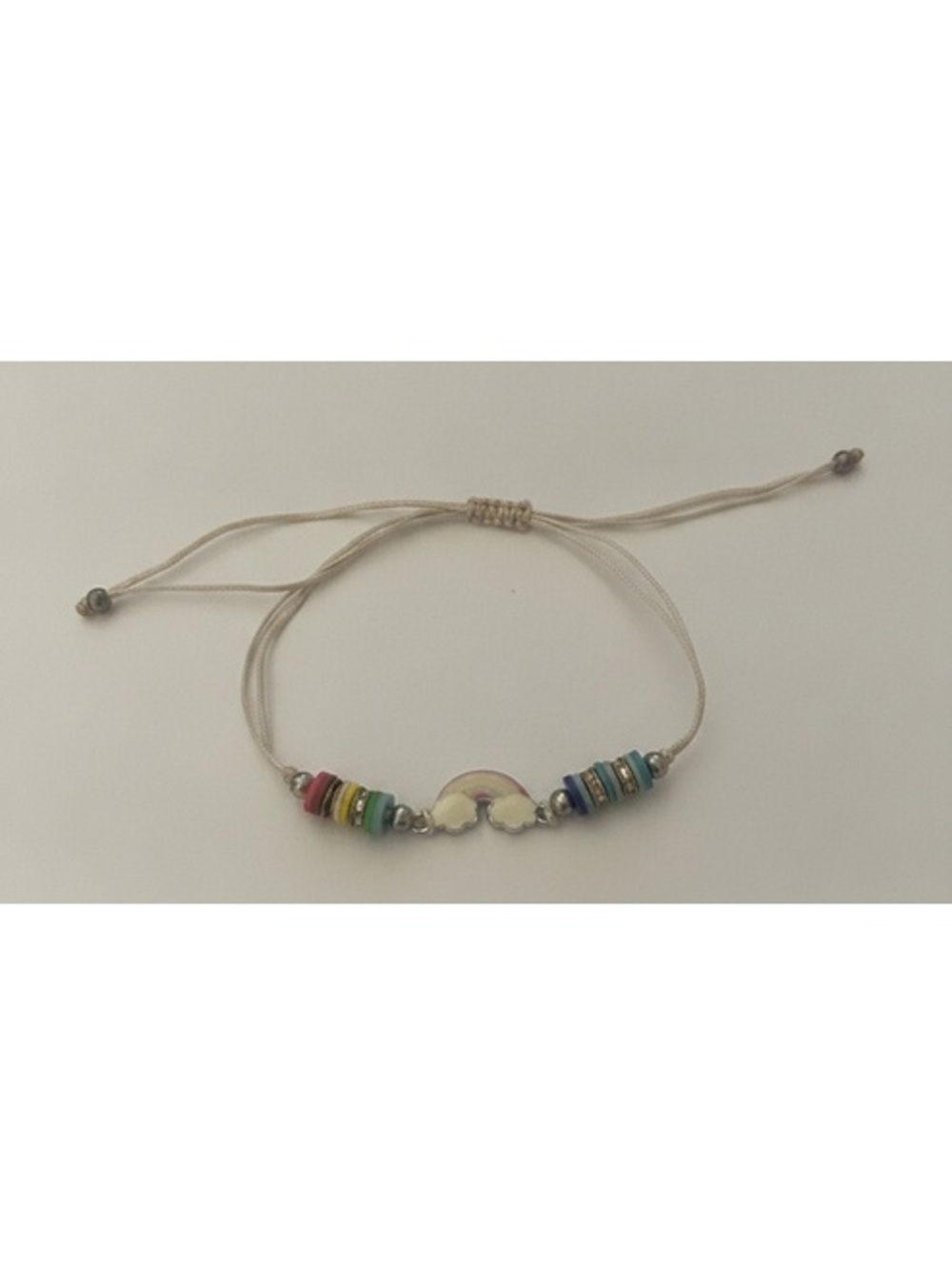 Adjustable Colorful Beaded String Bracelet with Cloud Charm